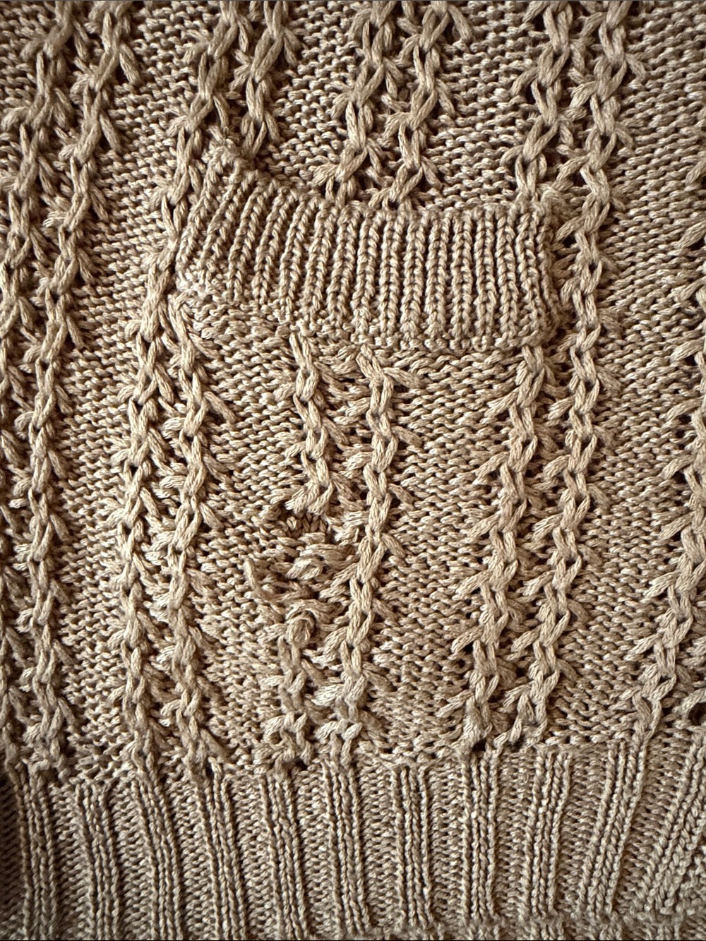 BLVD Olive Green Open-Knit Button Cardigan - Picture 3 of 9
